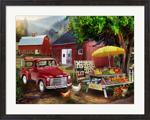 Framed Country Produce Print