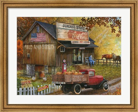 Framed Feed and Seed Store Print