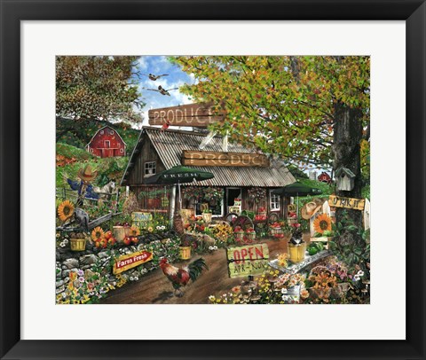 Framed Produce Stand Print