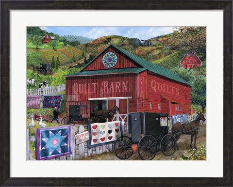 Framed Quilt Barn Print