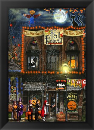 Framed Spooky Festival (vertical) Print