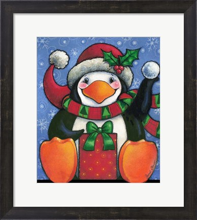 Framed Happy Penguin Print