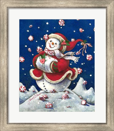 Framed Peppermint Wishes Print
