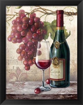 Framed Vin Rouge Riche Print