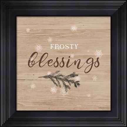 Framed Frosty Blessings I Print