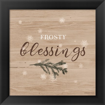 Framed Frosty Blessings I Print