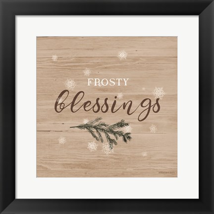 Framed Frosty Blessings I Print