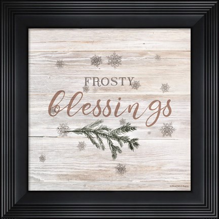 Framed Frosty Blessings II Print