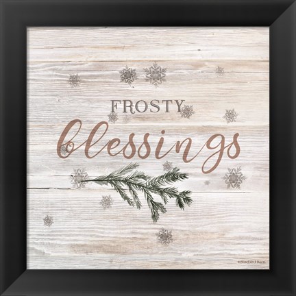 Framed Frosty Blessings II Print