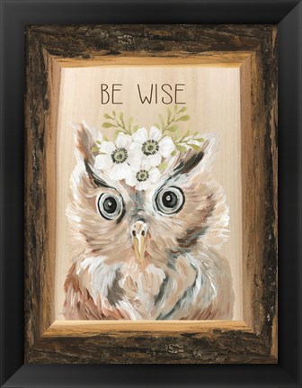 Framed Be Wise Owl Print