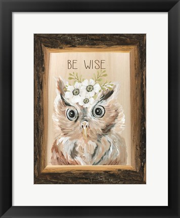 Framed Be Wise Owl Print