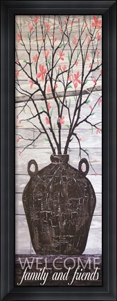 Framed Pink Blossoms Jug Print