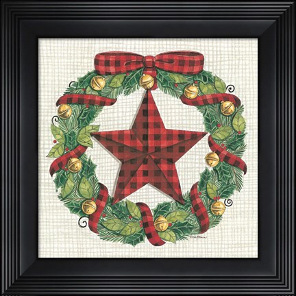 Framed Barnstar Wreath Print
