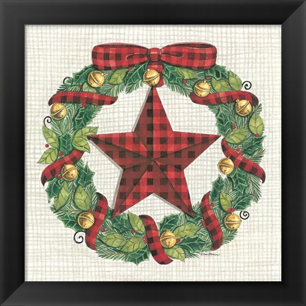 Framed Barnstar Wreath Print