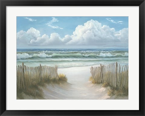 Framed Coastal Fence Print