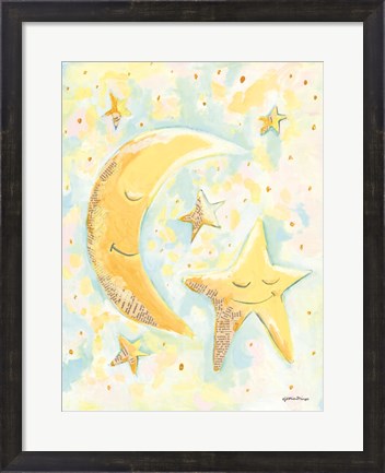 Framed Moon and Star Friends Print