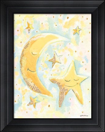 Framed Moon and Star Friends Print
