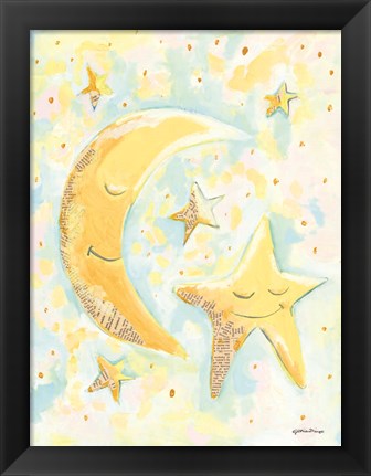 Framed Moon and Star Friends Print