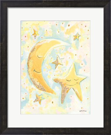 Framed Moon and Star Friends Print