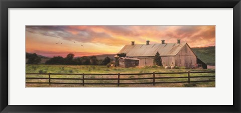 Framed Sunset in the Valley Print