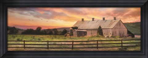 Framed Sunset in the Valley Print