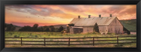 Framed Sunset in the Valley Print