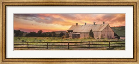 Framed Sunset in the Valley Print