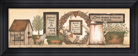 Framed Love Makes a Home Print