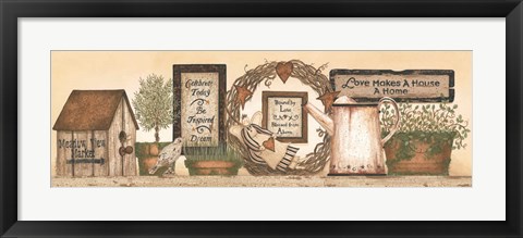 Framed Love Makes a Home Print