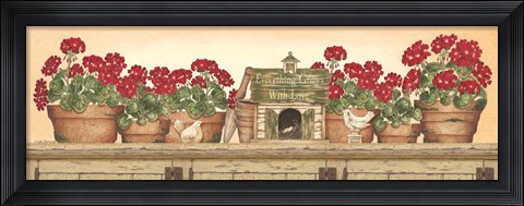 Framed Everything Grows with Love Print