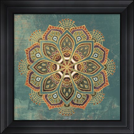 Framed Boho Medallion I Print