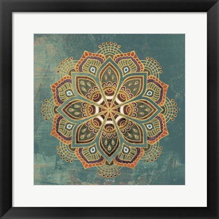 Framed Boho Medallion I Print