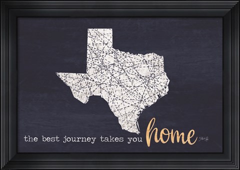 Framed Best Journey - Texas Print