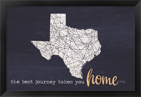 Framed Best Journey - Texas Print