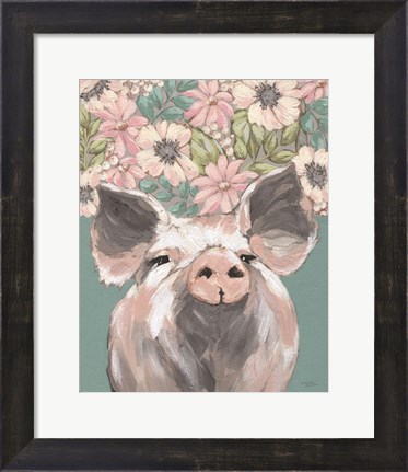 Framed Patrice the Pig Print