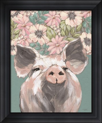 Framed Patrice the Pig Print