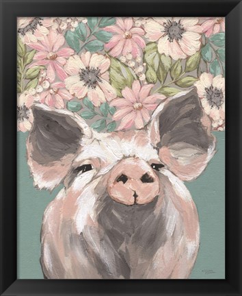 Framed Patrice the Pig Print