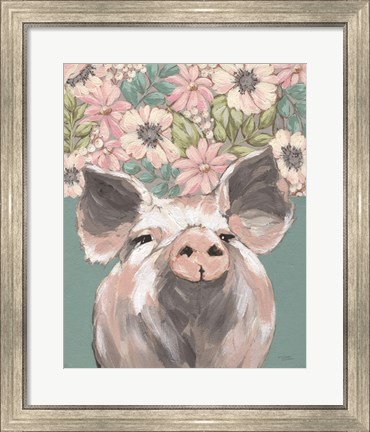 Framed Patrice the Pig Print