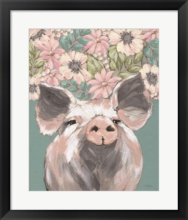 Framed Patrice the Pig Print