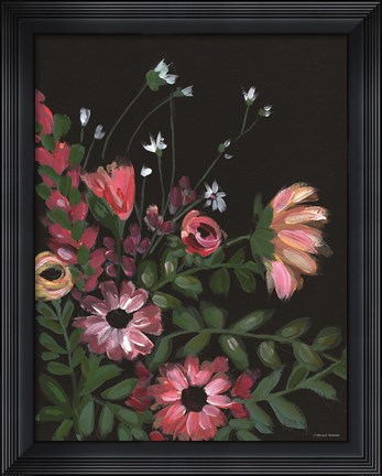 Framed Dark and Moody Florals 1 Print