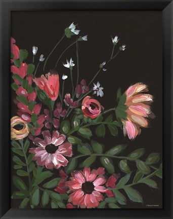 Framed Dark and Moody Florals 1 Print