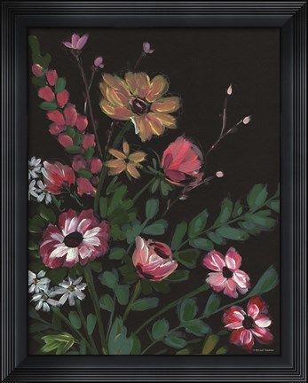 Framed Dark and Moody Florals 2 Print