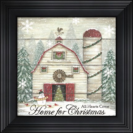 Framed Home for Christmas Print