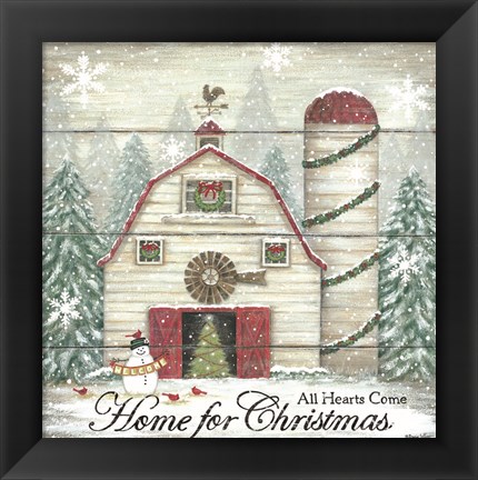 Framed Home for Christmas Print