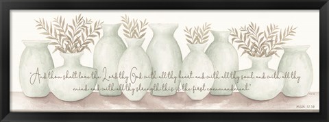 Framed Love the Lord Your God Print