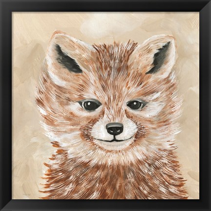 Framed Freckles the Fox Print