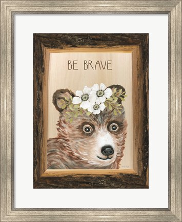 Framed Be Brave Bear Print