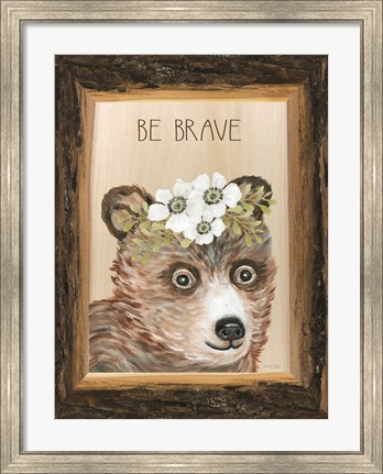 Framed Be Brave Bear Print