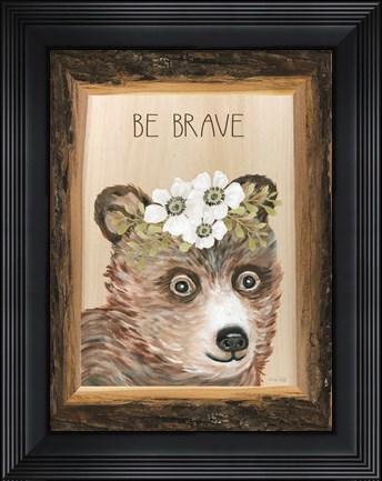 Framed Be Brave Bear Print