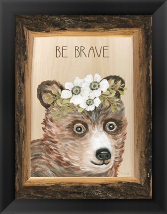 Framed Be Brave Bear Print